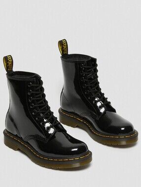 Dr. Martens 1460 Patent Leather Boots Black Women’s Size 7 Like New Goth Grunge